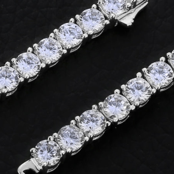 3mm CZ Diamond Tennis Bracelet in White Gold KRKC - Picture 3 of 6